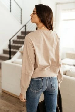 GINGER G Elena Top In Taupe - FINAL SALE