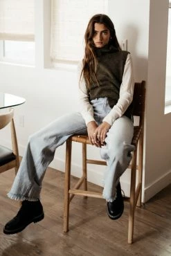 Vero Moda Lia Sweater Vest In Olive - FINAL SALE Tops