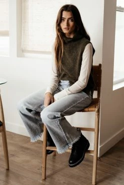 Vero Moda Lia Sweater Vest In Olive - FINAL SALE Tops