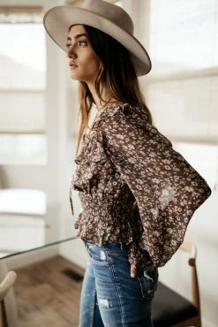 DRESS FORUM Raven Floral Blouse - FINAL SALE Tops