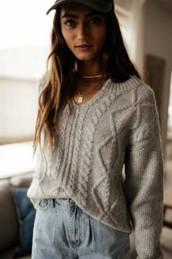 Vero Moda Reese Sweater In Grey Tops