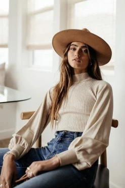 PROMESA Emily Ribbed Bodysuit In Cream - FINAL SALE