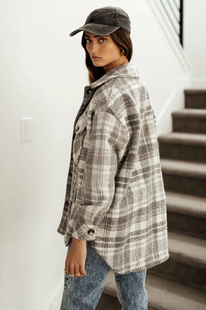 Hot Sale ❤️ LUSH CLOTHING Gretel Plaid Shacket - FINAL SALE ⭐ 5 LUSH CLOTHING Gretel Plaid Shacket - FINAL SALE