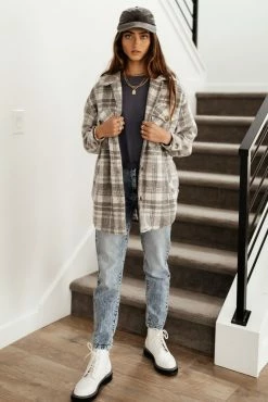 LUSH CLOTHING Gretel Plaid Shacket - FINAL SALE