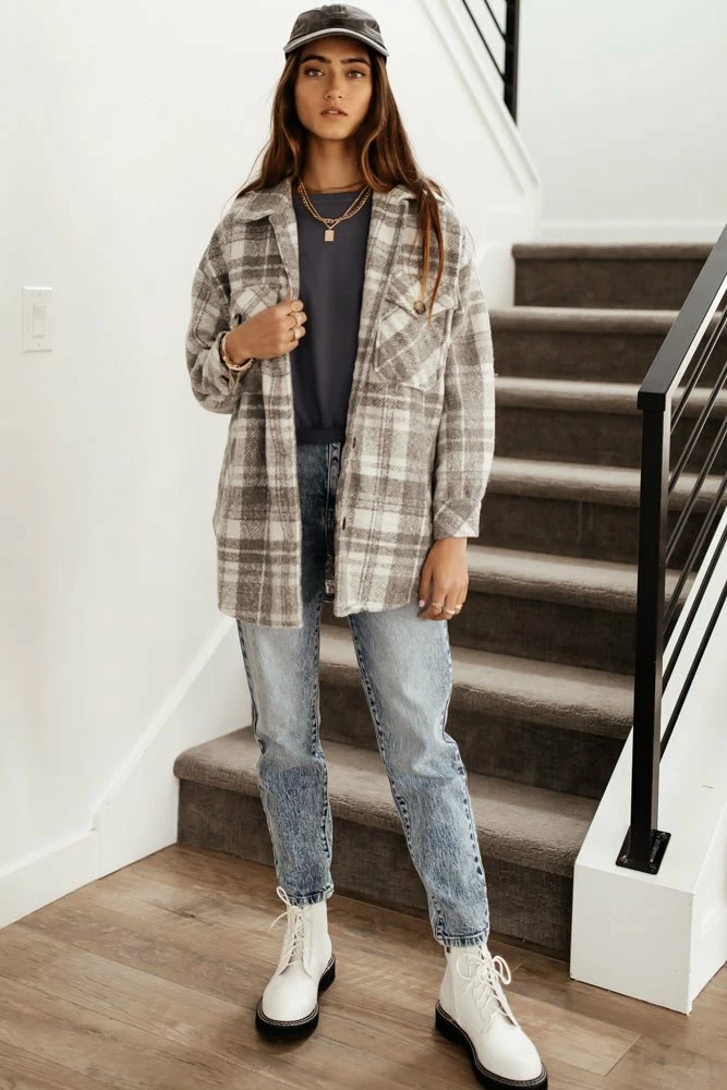 Hot Sale ❤️ LUSH CLOTHING Gretel Plaid Shacket - FINAL SALE ⭐ 4 LUSH CLOTHING Gretel Plaid Shacket - FINAL SALE