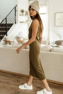 Vero Moda Gracie Bodycon Dress In Olive - FINAL SALE