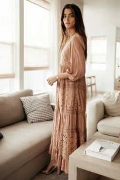 LISTICLE Glenna Maxi Dress In Mocha - FINAL SALE