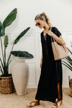 MAIZE Emie Cover-Up Dress In Black - FINAL SALE