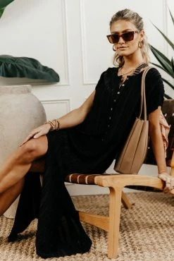 MAIZE Emie Cover-Up Dress In Black - FINAL SALE