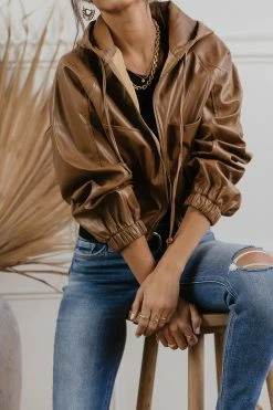 PROMESA Angie Vegan Leather Jacket In Black - FINAL SALE