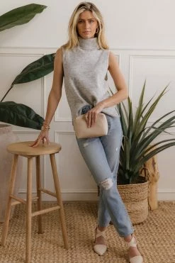 Vero Moda Lia Sweater Vest In Grey - FINAL SALE