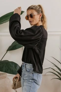 SINA Carsyn Sweater In Black - FINAL SALE
