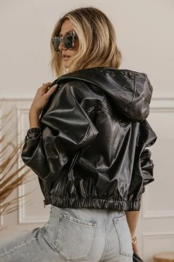 PROMESA Angie Vegan Leather Jacket In Black - FINAL SALE
