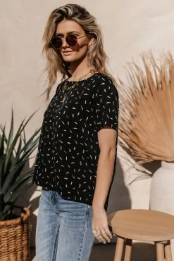 FINAL TOUCH COLLECTION Victoria Shirt In Black- FINAL SALE