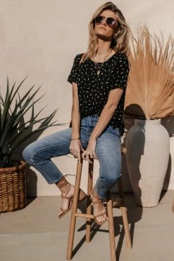 FINAL TOUCH COLLECTION Victoria Shirt In Black- FINAL SALE