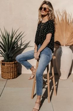 FINAL TOUCH COLLECTION Victoria Shirt In Black- FINAL SALE