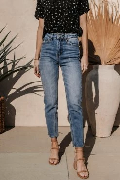 KanCan Tayla Mom Jeans In Medium Wash - FINAL SALE