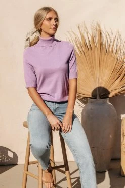 Budget π Sweaters Vero Moda Thea Sweater Top In Lavender π 7 Sweaters Vero Moda Thea Sweater Top In Lavender