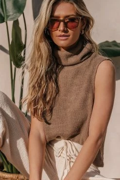 Vero Moda River Sweater Vest In Brown - FINAL SALE