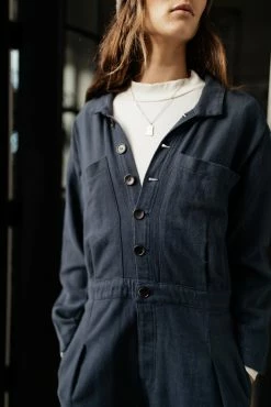 SINA Ellwood Jumpsuit In Navy - FINAL SALE