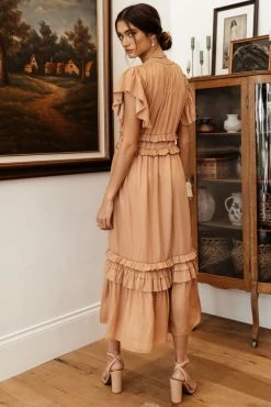 WORUI Willa Ruffle Dress In Peach