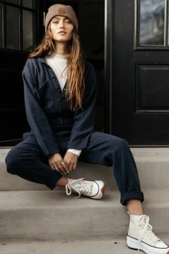 SINA Ellwood Jumpsuit In Navy - FINAL SALE
