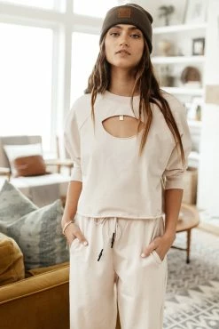 SINA Leni Pullover In Natural - FINAL SALE