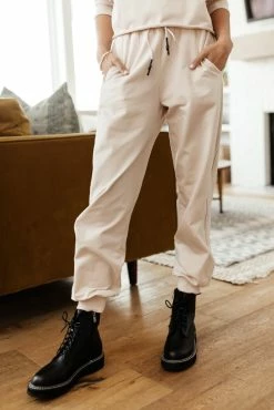 SINA Leni Jogger In Natural - FINAL SALE