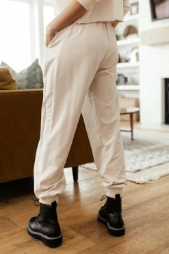 SINA Leni Jogger In Natural - FINAL SALE