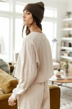 SINA Leni Pullover In Natural - FINAL SALE