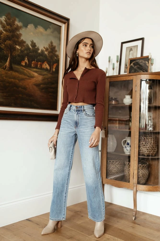 Cheap โญ LUSH CLOTHING Bronte Cropped Cardigan In Brick - FINAL SALE ๐ 2 LUSH CLOTHING Bronte Cropped Cardigan In Brick - FINAL SALE