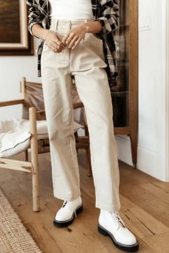 CRESCENT Adora Corduroy Pants In Beige - FINAL SALE