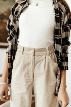 CRESCENT Adora Corduroy Pants In Beige - FINAL SALE