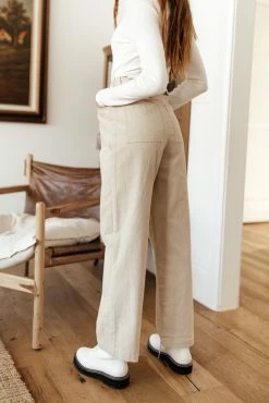CRESCENT Adora Corduroy Pants In Beige - FINAL SALE