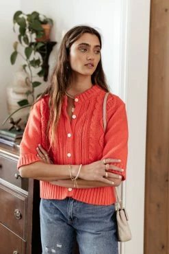 SINA Everly Cardigan In Natural - FINAL SALE