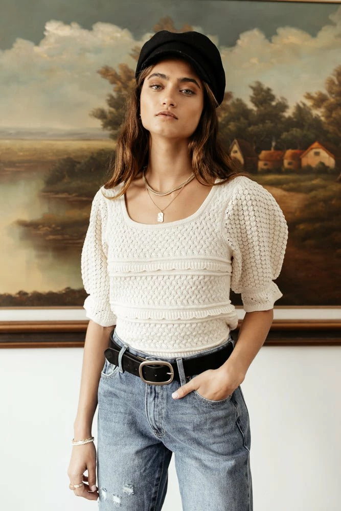 Cheapest 👍 Tops Vero Moda Rochelle Sweater In Cream 🔥 2 Tops Vero Moda Rochelle Sweater In Cream