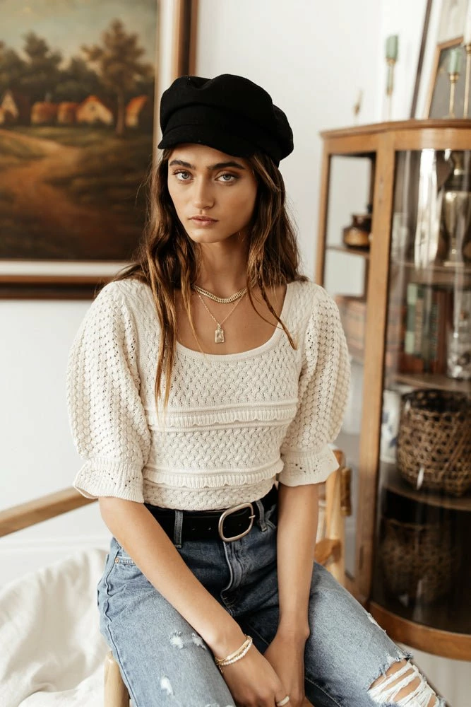 Cheapest 👍 Tops Vero Moda Rochelle Sweater In Cream 🔥 6 Tops Vero Moda Rochelle Sweater In Cream