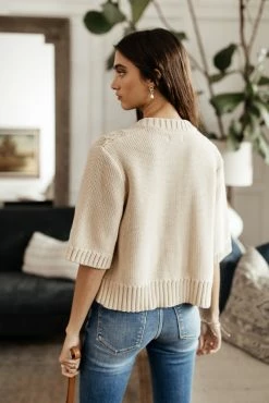 SINA Everly Cardigan In Natural - FINAL SALE