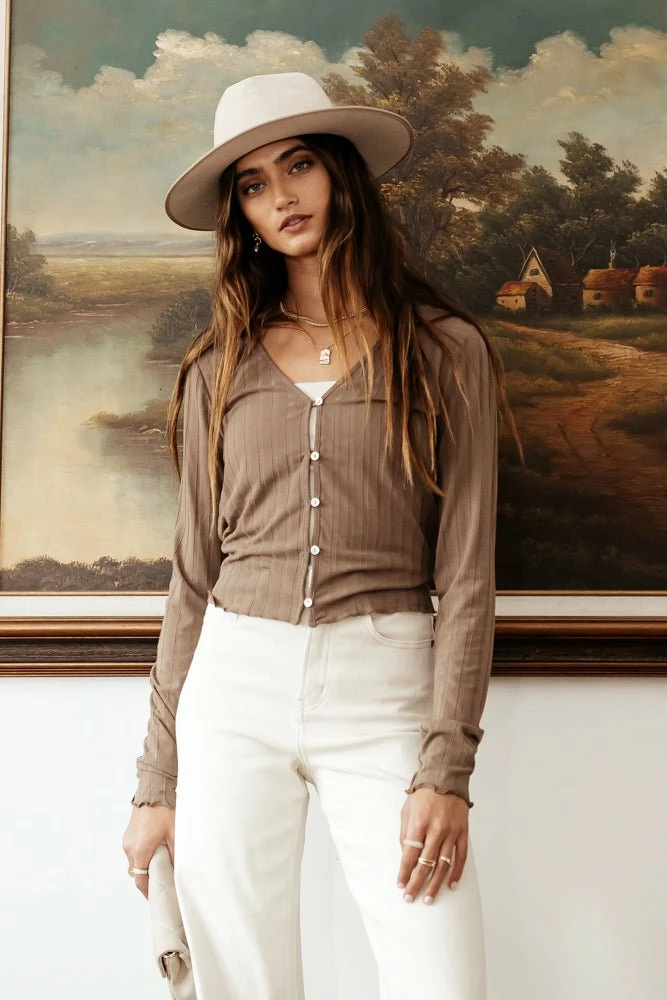 Promo ✔️ Tops Vero Moda Ryann Top In Brown - FINAL SALE 😀 1 Tops Vero Moda Ryann Top In Brown - FINAL SALE