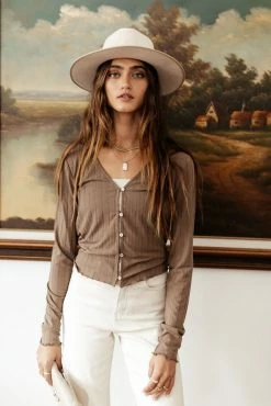 Promo ✔️ Tops Vero Moda Ryann Top In Brown - FINAL SALE 😀 9 Tops Vero Moda Ryann Top In Brown - FINAL SALE