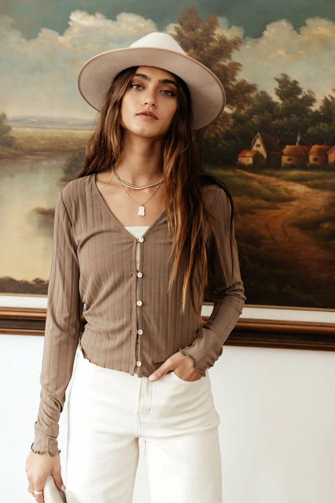 Promo ✔️ Tops Vero Moda Ryann Top In Brown - FINAL SALE 😀 4 Tops Vero Moda Ryann Top In Brown - FINAL SALE