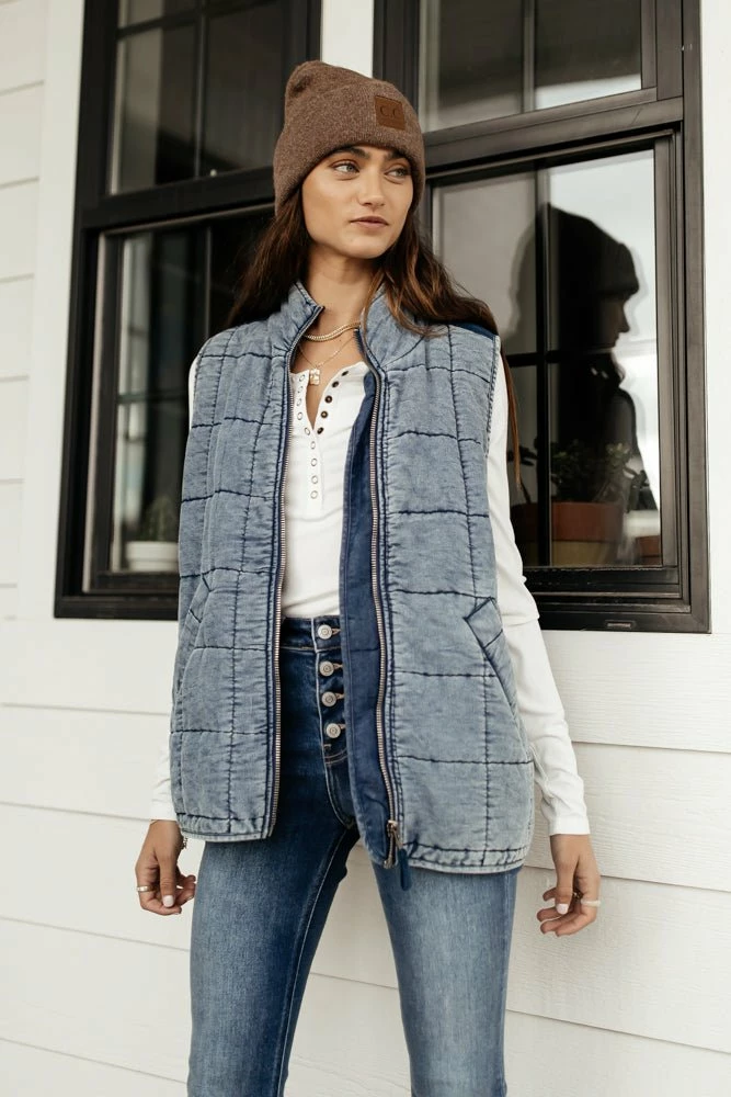 Buy ❤️ ODDI Acid Wash Quilted Vest - FINAL SALE 😍 4 ODDI Acid Wash Quilted Vest - FINAL SALE
