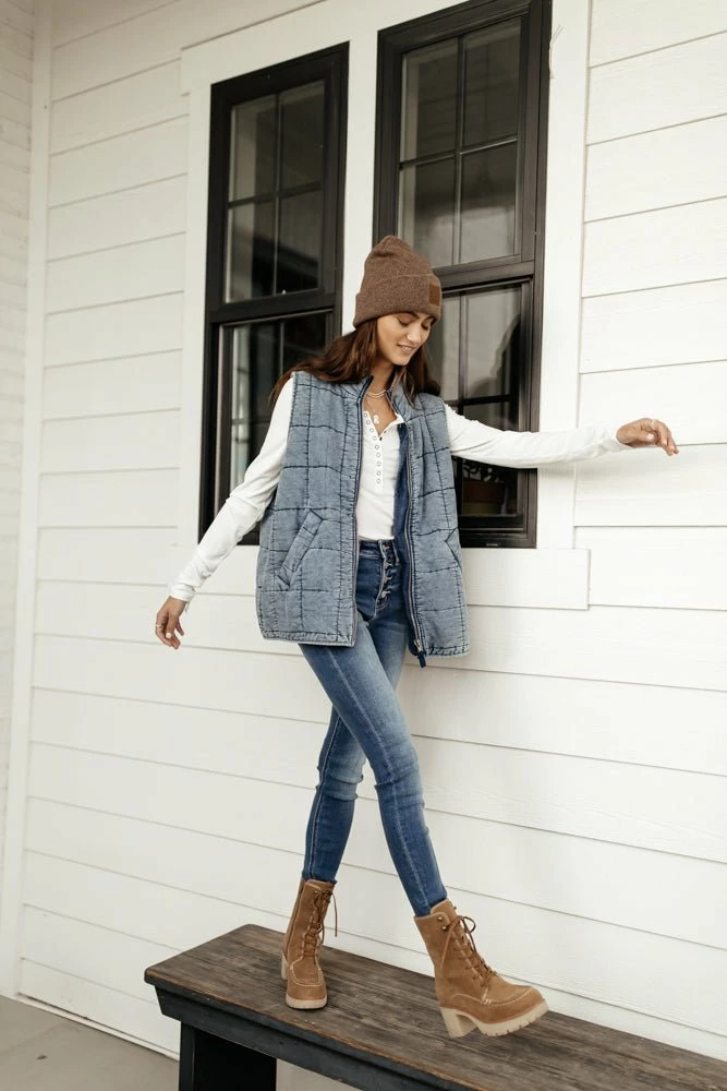 Buy ❤️ ODDI Acid Wash Quilted Vest - FINAL SALE 😍 1 ODDI Acid Wash Quilted Vest - FINAL SALE