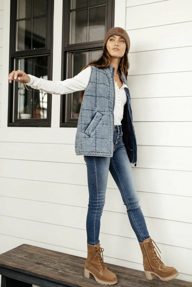 Buy ❤️ ODDI Acid Wash Quilted Vest - FINAL SALE 😍 2 ODDI Acid Wash Quilted Vest - FINAL SALE