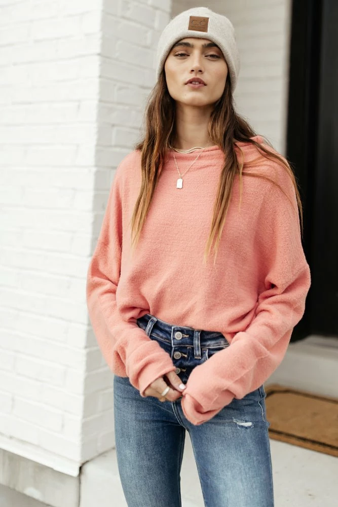 New ✨ WORUI Sale Rhonda Mock Neck Top In Coral ❤️ 5 WORUI Sale Rhonda Mock Neck Top In Coral