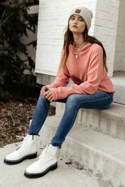 New ✨ WORUI Sale Rhonda Mock Neck Top In Coral ❤️ 11 WORUI Sale Rhonda Mock Neck Top In Coral