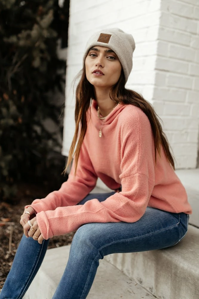 New ✨ WORUI Sale Rhonda Mock Neck Top In Coral ❤️ 2 WORUI Sale Rhonda Mock Neck Top In Coral