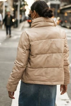 WORUI Zaylee Vegan Leather Puffer Coat - FINAL SALE