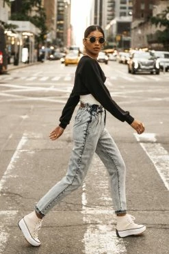 KANCAN Bohme Maureen Mom Jeans In Light Wash - FINAL SALE