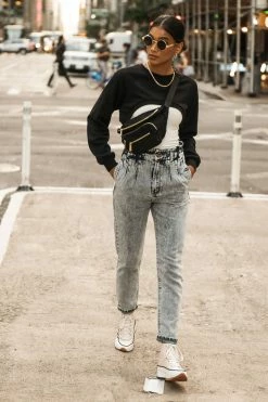 KANCAN Bohme Maureen Mom Jeans In Light Wash - FINAL SALE